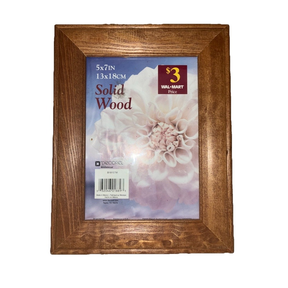 Picture‎ Frame 5x7" Hickory Solid Wood Decorel Vintage 2002